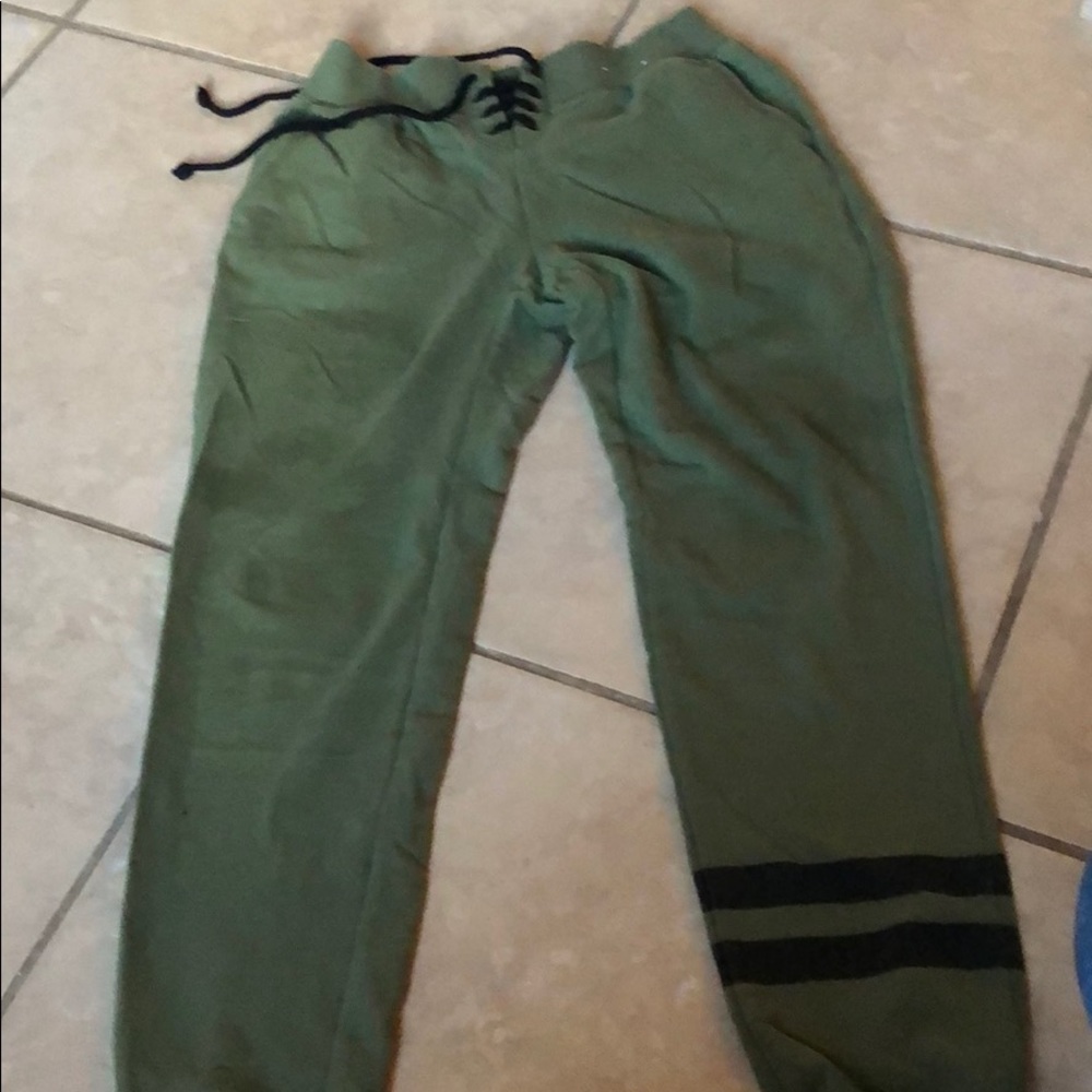 Army green joggers